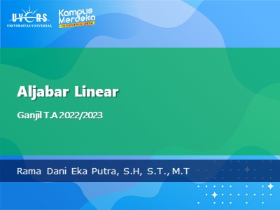 Aljabar Linear (2022-1)