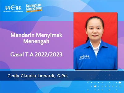 Mandarin Menyimak Menengah 2022-1